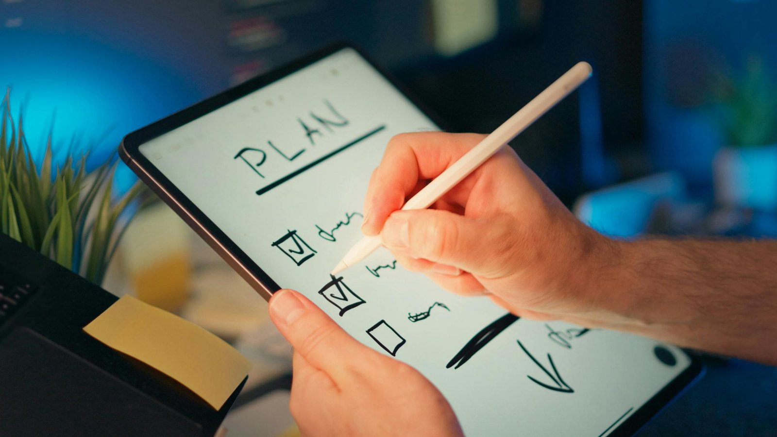 Monthly SEO checklist showing SEO planning tasks and website optimization activities on a digital checklist.